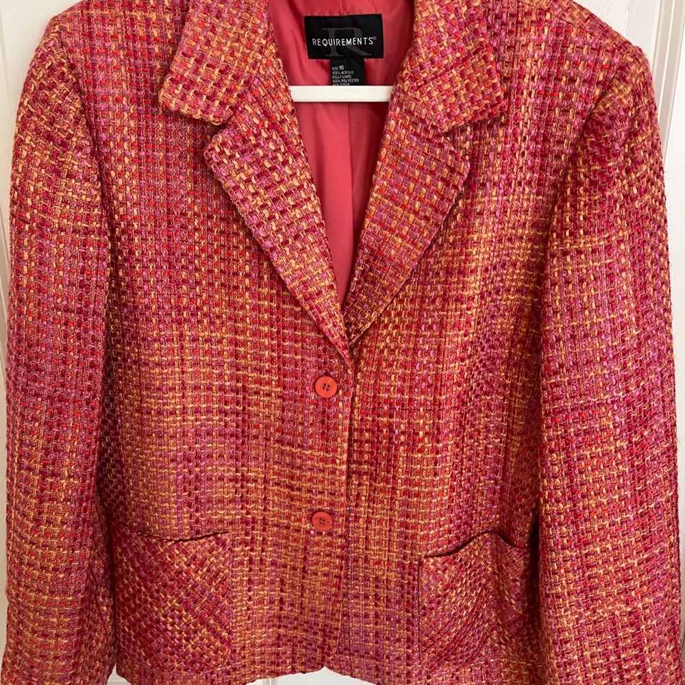 REQUIREMENTS CORAL TWEED BLAZER